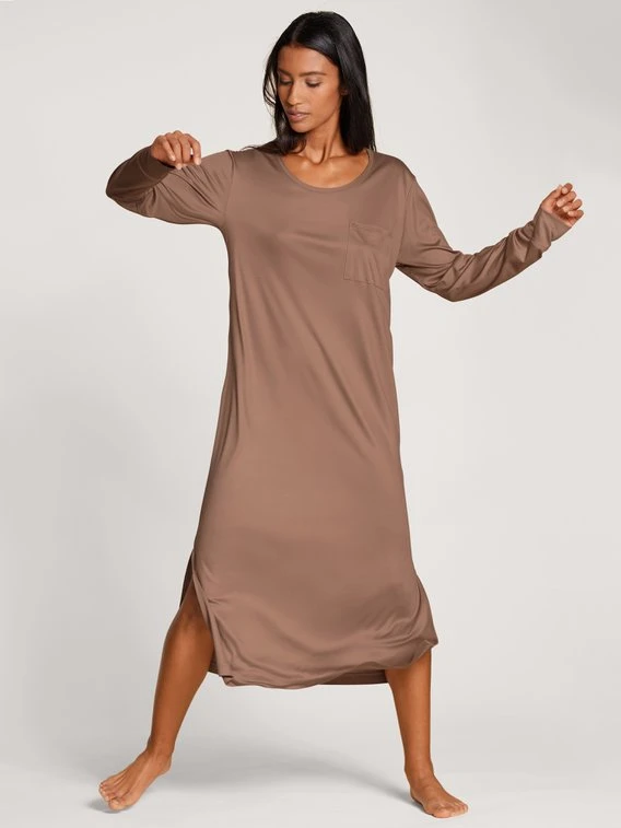 Calida 100% Nature Sleep Loungedress, Länge 120cm 1 Calida 100% Nature Sleep Loungedress, Länge 120cm
