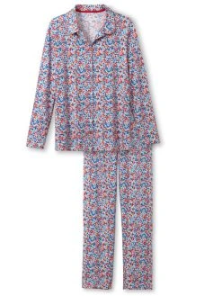 Calida Liberty Dreams Pyjama, Durchgeknöpft -Leggings Shop Calida Liberty Dreams Pyjama durchgeknoepft rot 43753 174 6
