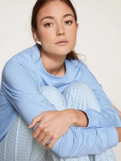 Calida Lovely Nights Bündchen-Pyjama -Leggings Shop Calida Lovely Nights Buendchen Pyjama blau 47456 383 6