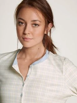 Calida Midnight Checks Pyjama, Lang -Leggings Shop Calida Midnight Checks Pyjama tuerkis 43356 521 2