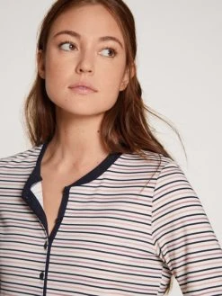 Calida Midnight Stripes Langarm-Nachthemd, Länge 130cm -Leggings Shop Calida Midnight Stripes Nightshirt blau 36325 339 2