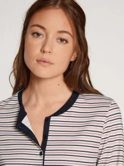 Calida Midnight Stripes Pyjama, Lang -Leggings Shop Calida Midnight Stripes Pyjama blau 46425 339 2