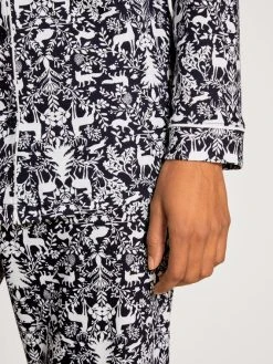 Calida Winter Dreams Pyjama, Durchgeknöpft -Leggings Shop Calida Winter Dreams Pyjama durchgeknoepft blau 41292 339 3