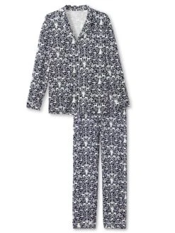 Calida Winter Dreams Pyjama, Durchgeknöpft -Leggings Shop Calida Winter Dreams Pyjama durchgeknoepft blau 41292 339 6