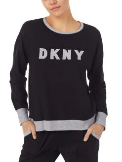 DKNY New Signature Bündchen-Pyjama -Leggings Shop DKNY Nacht New Signature Schlafanzug schwarz YI2919259 001 1627479710