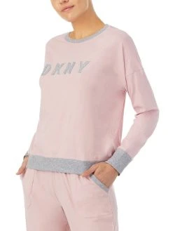 DKNY New Signature Bündchen-Pyjama -Leggings Shop DKNY Nacht New Signature Schlafanzug violett YI2919259 690 1627479708