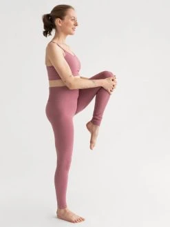 Erlich Textil Maya Sport-Leggings -Leggings Shop Erlich Textil Maya Sport Leggings braun violett 5563 368 2