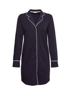 ESPRIT Casual Langarm-Nachthemd, Durchgeknöpft -Leggings Shop Esprit Casual Langarm Nachthemd durchgeknoepft blau 992ER1Y301 400 3