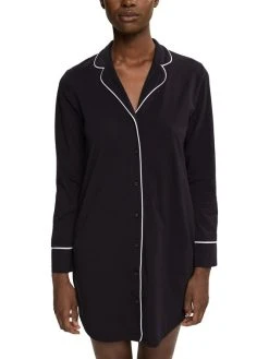ESPRIT Casual Langarm-Nachthemd, Durchgeknöpft
