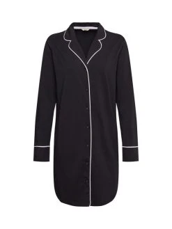 ESPRIT Casual Langarm-Nachthemd, Durchgeknöpft 7 ESPRIT Casual Langarm-Nachthemd, Durchgeknöpft -Leggings Shop Esprit Casual Langarm Nachthemd durchgeknoepft schwarz 992ER1Y301 001 3