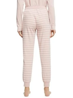 ESPRIT Casual Bündchen-Pyjama 9 ESPRIT Casual Bündchen-Pyjama -Leggings Shop Esprit Casual Set Kurzam Shirt und Buendchenhose hellrosa 992ER1Y31905 SET 682 4