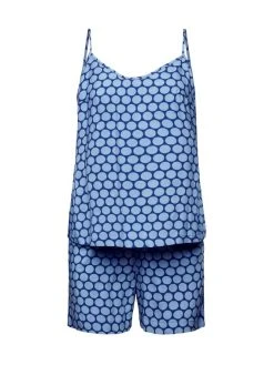 ESPRIT Seasonal Print Kurz-Pyjama 7 ESPRIT Seasonal Print Kurz-Pyjama -Leggings Shop Esprit Seasonal Print Kurz Pyjama blau 033ER1Y318 407 3