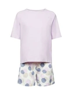 ESPRIT Seasonal Print Kurz-Pyjama -Leggings Shop Esprit Seasonal Print Kurz Pyjama violett 033ER1Y319 507 2