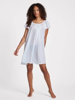 Eva Bitzer Mousseline Kurzes Nachthemd, Baumwoll-Mousseline -Leggings Shop Eva B Bitzer Kurzes Nachthemd Baumwoll Mousseline weiss 25313667 66 220812 2