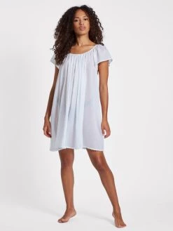 Eva Bitzer Mousseline Kurzes Nachthemd, Baumwoll-Mousseline