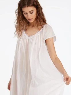 Eva Bitzer Mousseline New Lace Nachthemd, 130cm -Leggings Shop Eva B Bitzer Mousseline New Lace Nachthemd 130cm weiss 20313272 66 1627377007