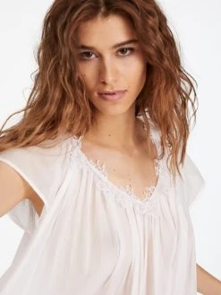 Eva Bitzer Mousseline New Lace Nachthemd, 130cm -Leggings Shop Eva B Bitzer Mousseline New Lace Nachthemd 130cm weiss 20313272 66 1627377017