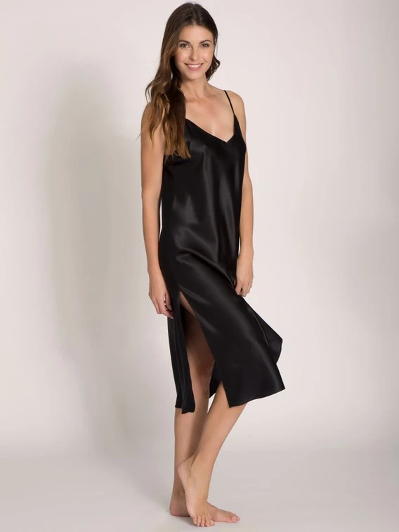 Eva Bitzer Silk Stretch Stretch-Seidennachthemd, Länge 115cm 1 Eva Bitzer Silk Stretch Stretch-Seidennachthemd, Länge 115cm