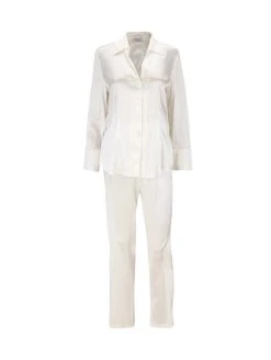 Eva Bitzer Silk Stretch Seiden-Pyjama -Leggings Shop Eva B Bitzer Sloane Street Seidenpyjama champagner 27319271 13 2