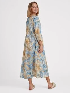 Leggings Shop -Leggings Shop Eva Bitzer Piu Bella Cosa Kleid mit 3 4 Arm Laenge 130 cm blau 13310176 501 1