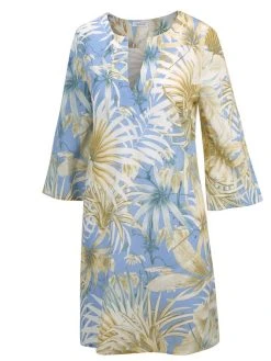 Eva Bitzer Piu Bella Cosa Kleid Mit 3/4-Arm, Länge 95 Cm -Leggings Shop Eva Bitzer Piu Bella Cosa Kleid mit 3 4 Arm Laenge 95 cm blau 13310177 501 2