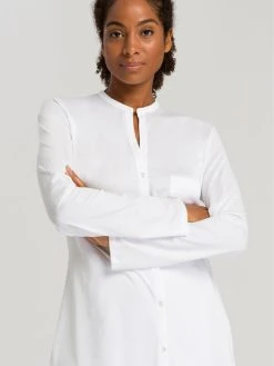HANRO Cotton Deluxe Pyjama, Geknöpft -Leggings Shop HANRO Cotton Deluxe Pyjama weiss 077956 0101 1 2