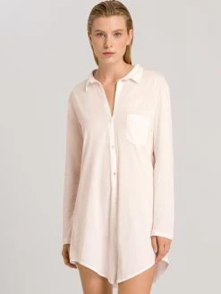 HANRO Cotton Deluxe Nachthemd Geknöpft, Länge 90cm