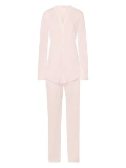 HANRO Cotton Deluxe Pyjama, Geknöpft -Leggings Shop Hanro Cotton Deluxe Pyjama geknoepft hellrosa 077956 1334 3