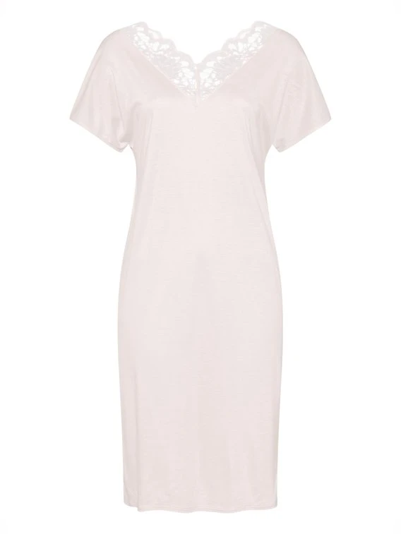 HANRO Mae Kurzarm-Nachthemd Mit Spitze, Länge 100cm 6 HANRO Mae Kurzarm-Nachthemd Mit Spitze, Länge 100cm – Bild 6