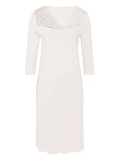 HANRO Moments 3/4-Arm-Nachtkleid Mit Spitze, Länge 100cm -Leggings Shop Hanro Moments 3 4 Arm Nachtkleid mit Spitze Laenge 100cm rosa 077931 1334 4