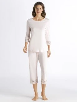HANRO Moments Capri-Pyjama Mit Spitze