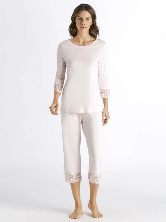 HANRO Moments Capri-Pyjama Mit Spitze 1 HANRO Moments Capri-Pyjama Mit Spitze