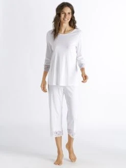 HANRO Moments Capri-Pyjama Mit Spitze