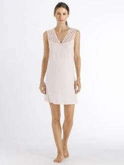 HANRO Moments Nachtkleid Mit Spitze, Länge 90cm -Leggings Shop Hanro Moments Nachtkleid mit Spitze Laenge 90cm rosa 077929 1334 2