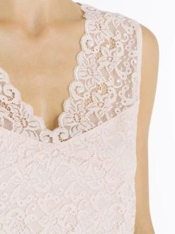 HANRO Moments Nachtkleid Mit Spitze, Länge 90cm -Leggings Shop Hanro Moments Nachtkleid mit Spitze Laenge 90cm rosa 077929 1334 3