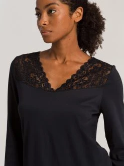 HANRO Moments Pyjama Mit Spitze -Leggings Shop Hanro Moments Pyjama mit Spitze schwarz 077932 0019 1 2