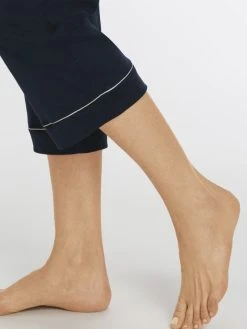 HANRO Natural Comfort 3/4-Pyjama 9 HANRO Natural Comfort 3/4-Pyjama -Leggings Shop Hanro Natural Comfort 3 4 Pyjama blau 077965 1610 3