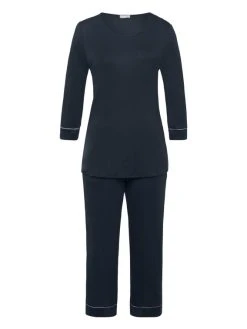 HANRO Natural Comfort 3/4-Pyjama 10 HANRO Natural Comfort 3/4-Pyjama -Leggings Shop Hanro Natural Comfort 3 4 Pyjama blau 077965 1610 4