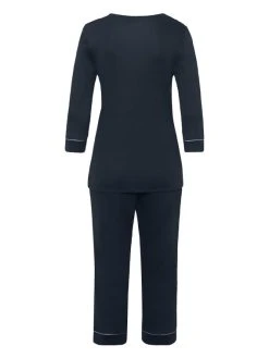 HANRO Natural Comfort 3/4-Pyjama 11 HANRO Natural Comfort 3/4-Pyjama -Leggings Shop Hanro Natural Comfort 3 4 Pyjama blau 077965 1610 5