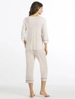 HANRO Natural Comfort 3/4-Pyjama -Leggings Shop Hanro Natural Comfort 3 4 Pyjama weiss 077965 1809 1
