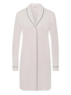 HANRO Natural Comfort Durchgeknöpftes Nachtkleid, Länge 100cm -Leggings Shop Hanro Natural Comfort Durchgeknoepftes Nachtkleid Laenge 100cm weiss 077964 1809 3
