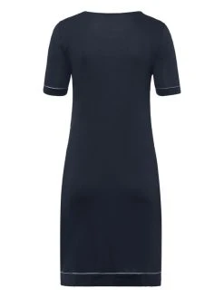 HANRO Natural Comfort Kurzarm-Nachthemd, Länge 90cm -Leggings Shop Hanro Natural Comfort Kurzarm Nachthemd Laenge 90cm blau 077963 1610 4