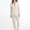 HANRO Natural Comfort Pyjama Lang, Durchgeknöpft