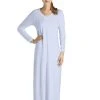 HANRO Pure Essence Langes Langarm-Nachtkleid, Länge 130cm