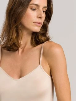 HANRO Satin Deluxe Negligé, Länge 90cm -Leggings Shop Hanro Satin Deluxe Neglige Laenge 90cm beige 071065 0858 3