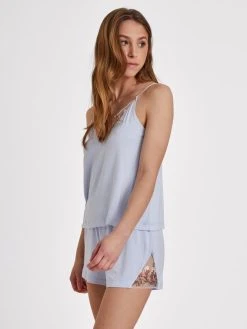 LASCANA Flower Meadow Kurz-Pyjama -Leggings Shop Lascana Flower Meadow Shorty blau AK 250 47 LT BLUE 2