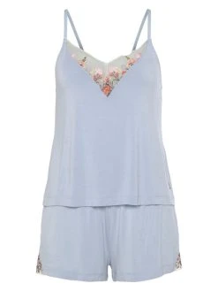 LASCANA Flower Meadow Kurz-Pyjama -Leggings Shop Lascana Flower Meadow Shorty blau AK 250 47 LT BLUE 3