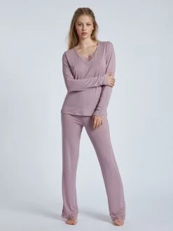 LASCANA Romantic Nights Langarm-Pyjama