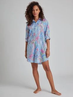 Lauren By Ralph Lauren Classic Wovens Nachthemd, Durchgeknöpft