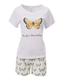 Louis & Louisa Einfach Zauberhaft Kurz-Pyjama -Leggings Shop Louis Louisa Einfach Zauberhaft Kurz Pyjama weiss 23EZSS WA 2
